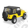 Bâche Supertop soft-top avec portes soft-top en deux parties séparables Couleurs: Black Denim Jeep CJ3 et CJ5