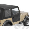 1/2 Portes en toile en deux parties séparables, Couleur: Black Crush, Jeep CJ7 , Wrangler YJ