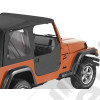 Kit demi portes en toile, couleur black denim, Jeep Wrangler TJ
