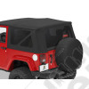 Kit 3 fenêtres teintées pour soft top origine ou bâche Supertop de chez Bestop couleur Black Diamond - Jeep Wrangler JK 2 portes