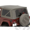 Kit 3 fenêtres teintées pour soft top origine ou bâche Supertop de chez Bestop couleur Khaki Diamond - Jeep Wrangler JK 2 portes