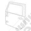 Porte nue avant droite pour Jeep Wrangler JK (phase: 2)