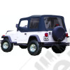 Bâche complète avec fenêtres teintées et fenêtres de demi-portes avant couleur : Black - Jeep Wrangler YJ - 68215