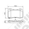 Kit de 4 plaquettes de frein arrière pour SRT8 - Jeep Grand Cherokee WL / WK2 - 68399102AB