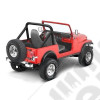 Kit housses d'arceaux de sécurité, couleur: black crush Jeep CJ5 et CJ7