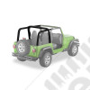 Kit housses d'arceau de sécurité couleur: noir pour Jeep Wrangler TJ