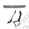 Rampe de 8 phares LED de 50" complète KC pour Jeep Wrangler JL 4xe
