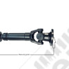 Arbre arrière à double croisillon (pour 4" à 6") Jeep Wrangler JK Unlimited (4 portes) - 0702.28AR / 936115