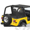 Couverture de plateau de chargement "Duster" (vendu sans armature) Couleur: Black Denim, Jeep Wrangler YJ (permet de garder les fixations de bâche Bestop sous le duster)