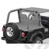 Couverture de plateau de chargement "Duster" (vendu avec armature) Couleur: Charcoal, Jeep Wrangler YJ (sans pouvoir garder l'armature de la bâche dessous)