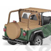 Couverture de plateau de chargement "Duster" (pour support de bâche soft-top Bestop) Couleurs: Spice , Jeep Wrangler TJ (permet de garder les fixations de bâche Bestop sous le duster)