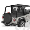 Couverture de plateau de chargement "Duster", sans support (en remplacement de hard-top) Couleurs: Black Denim, Jeep Wrangler TJ (sans pouvoir garder l'armature de la bâche dessous) 