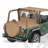 Couverture de plateau de chargement "Duster", sans support (en remplacement de hard-top) Couleurs: Spice, Jeep Wrangler TJ (sans pouvoir garder l'armature de la bâche dessous) 