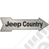 Plaque Acier JEEP Country / Dimension: 50cm x 14.50cm
