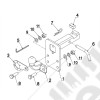 Boule d'attelage europe, adaptateur pour attelage US