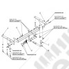 Crochet d'attelage sans faisceaux électrique (3.500kg) (démontable avec outils) Jeep Cherokee Liberty KJ
