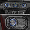 Kit 4 enjoliveurs boutons tableau de bord (couleur : bleu) - Jeep Wrangler JL - POA3968061 / A68861-13956670