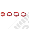 Kit de 4 enjoliveurs de boutons de tableau de bord (couleur: rouge) Jeep Wrangler JL