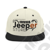 Casquette plate "Jeeper Store" beige et noire