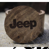 Goodies : Set de 4 sous verres Jeep en bois gravé Jeep avec socle en bois