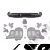 Pare chocs arrière en acier avec porte roue de secours et accessoires en supplément possible de la marque RealTruck pour Jeep Gladiator JT - 11540.38 - 1154038 / 11540-38 / OM11540.38