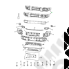 Enveloppe de pare chocs Europe avant avec trous pour les radars pour Jeep Wrangler JL - 6QA28RXFAB / 6QA28RXFAA