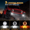 Kit de 2 Antibrouillards LED Avant avec Halo Ring Angel Eyes pour Jeep Gladiator JT