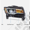 Kit de 2 phares avant LED pour Jeep Grand Cherokee WK2 - VLS-YAA-DQ-0509-HL