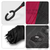 Goodies : Parapluie Jeep Renegade rétractable de couleur noir et rouge
