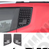 Kit de 2 protections en alliage pour vitres arrière "Drapeau USA" couleur noir pour Jeep Renegade BU, BV