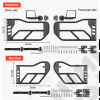 Kit de 4 demi portes tubulaires en acier sans rétroviseurs pour Jeep Gladiator JT