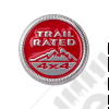 Logo "Trail Rated 4x4" - Emblème rouge et gris pour carrosserie