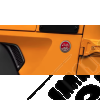 Logo "Trail Rated 4x4" - Emblème rouge et gris pour carrosserie