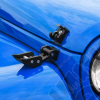 Kit attaches capot réglable en aluminium noir pour Jeep Wrangler JK