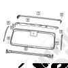 Joint gauche de coté de baie de pare brise Jeep Wrangler JL - 0804.32 / 68453377AA / 68463377