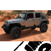 Kit marches pieds (renfort bas de caisse) en acier noir pour Jeep Wrangler JK Unlimited, 4 portes - 1534.36 / 11504.22 / RT20029