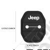 Kit de 4 protections de gâches de portes avant et arrière "Jeep" pour Jeep Wrangler JL Unlimited (4 portes)