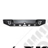 Pare-chocs arrière en acier FLJ Offroad "IRONFORCE" avec attelage carré US, LED intégrées et 2 manilles pour Jeep Wrangler JL et Wrangler JL Unlmited.