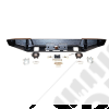 Pare-chocs arrière en acier FLJ Offroad "IRONFORCE" avec attelage carré US, LED intégrées et 2 manilles pour Jeep Wrangler JL et Wrangler JL Unlmited.