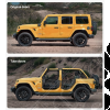 Kit de 4 demi portes tubulaires en acier sans rétroviseurs pour Jeep Wrangler JL Unlimited
