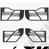 Kit de 4 demi portes tubulaires en acier sans rétroviseurs pour Jeep Gladiator JT