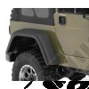 Kit de 4 élargisseurs d'ailes large +17cm en plastique pour Jeep Wrangler TJ - 55254918K7 / CR-55254918K7 / 1406.24