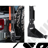 Fixation de cric sur charnières de coffre pour cric type Hi-Lift FLJ Offroad "IronJack" pour Jeep Wrangler YJ, TJ, JK, JL