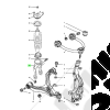Fixation de bas d'amortisseur sur triangle inférieur avant gauche Jeep Grand Cherokee WH, WK