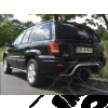 Protection tubulaire arrière acier inox pour Jeep Grand Cherokee WJ, WG