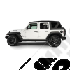 Bâche électrique Squareback by MyTop - Couleur : Navy (Bleu) - Jeep Wrangler JL Unlimited (4 portes)