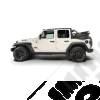 Bâche électrique Squareback by MyTop - Couleur : Navy (Bleu) - Jeep Wrangler JL Unlimited (4 portes)