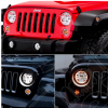 Kit de 2 feux clignotants à LED avec Halo dans la calandre pour Jeep Wrangler JK 