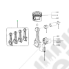 Kit de 4 bielles moteur 2.8L CRD (177 chevaux) - Jeep Wrangler JK - 68020529AA