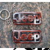 Porte clef Jeep naturel en écorce de coco